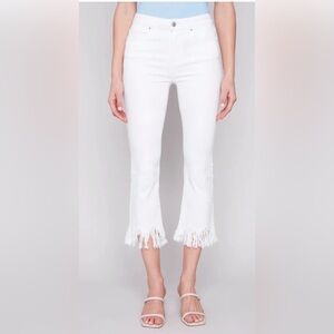 VENUS FRINGE WHITE JEANS SIZE 6
